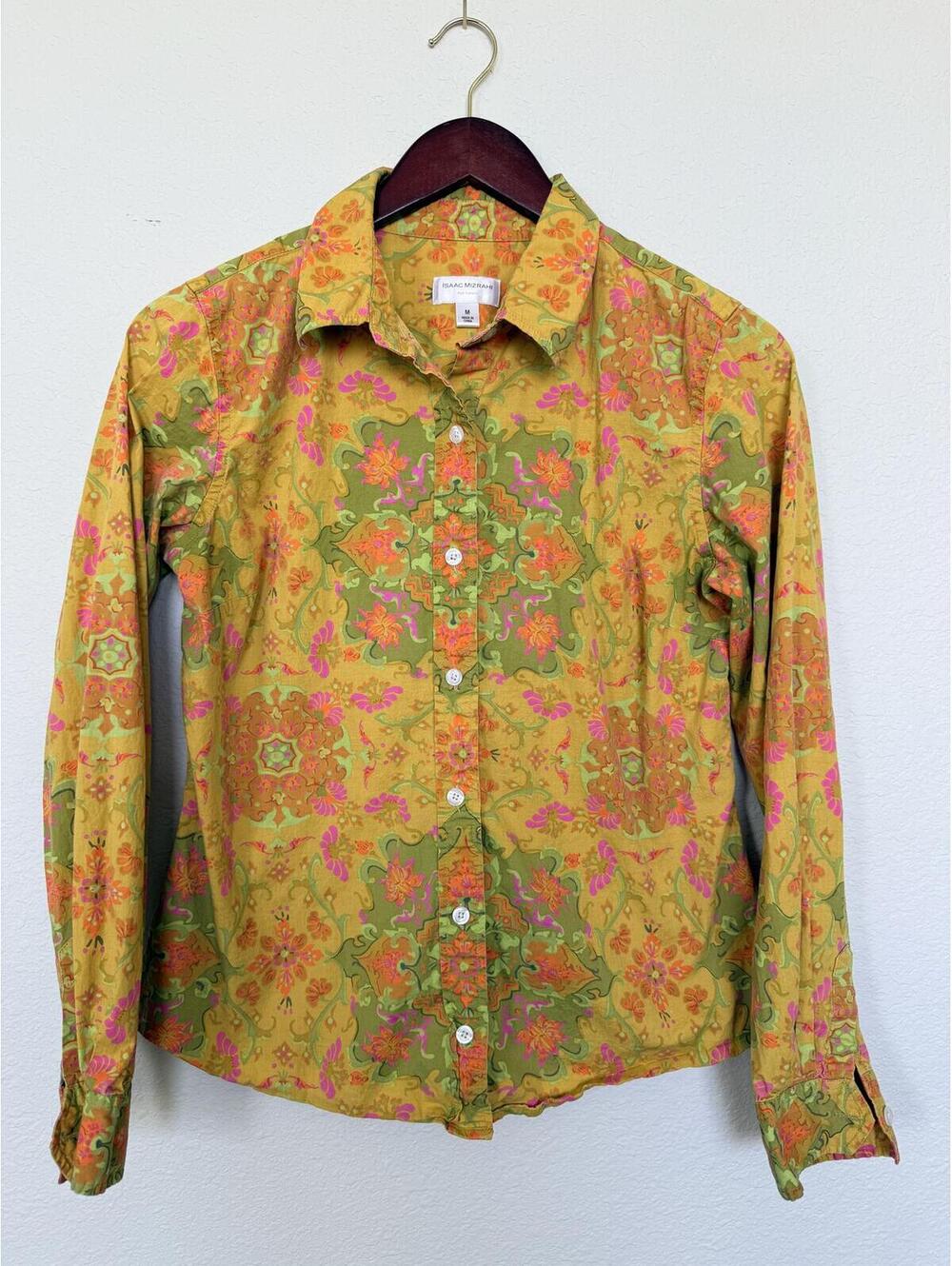 Women’s Isaac Mizrahi for Target Floral Button Down Shirt Medium